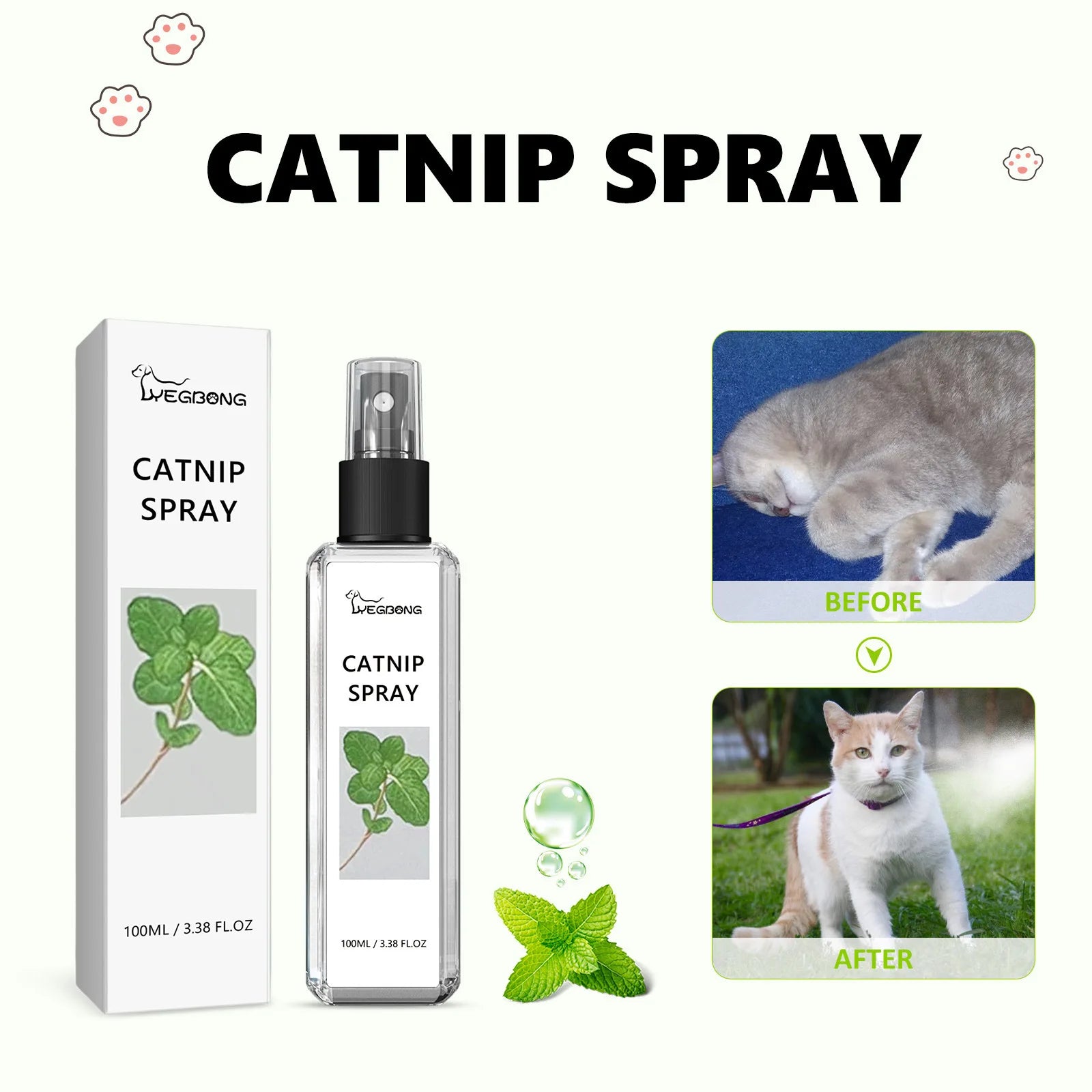 100ml Cat Catnip  Pet Calm Spray