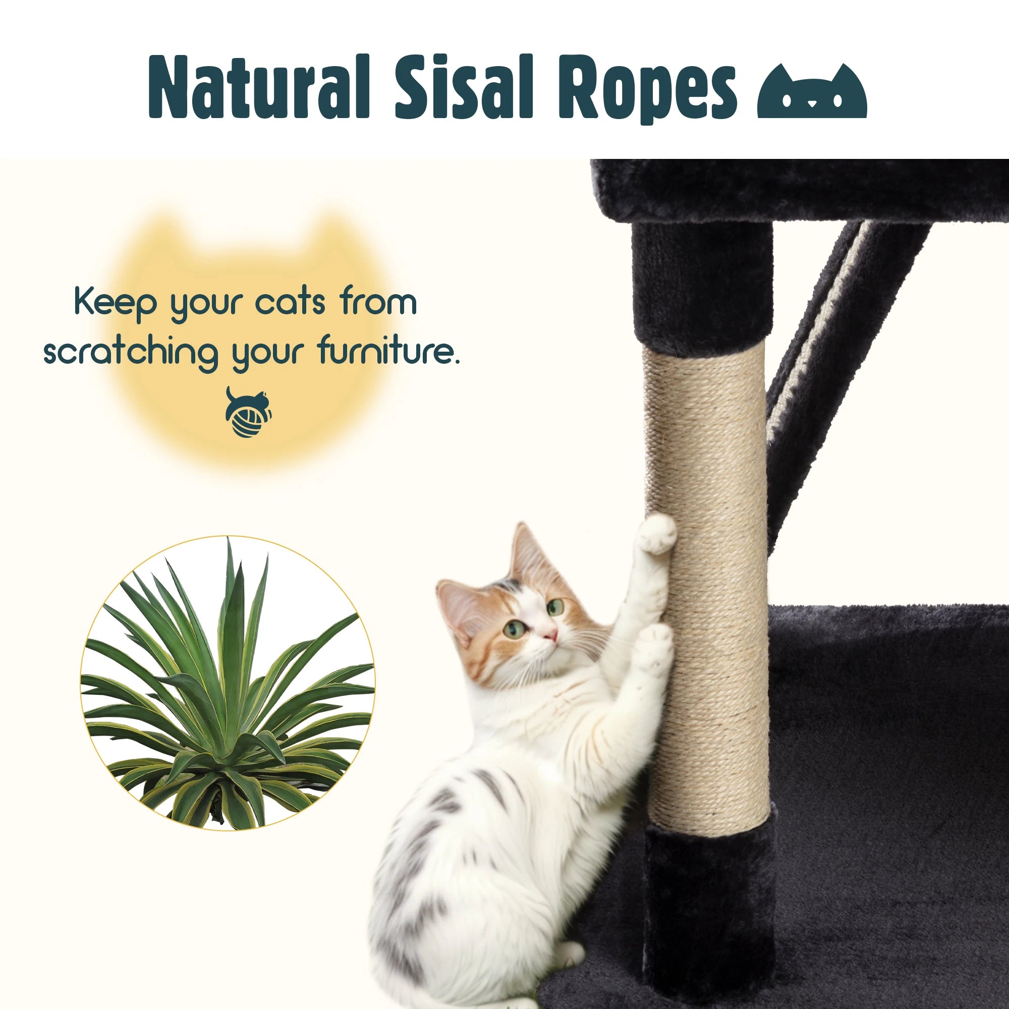 65in Multi-Level Large Cat Tree Tower