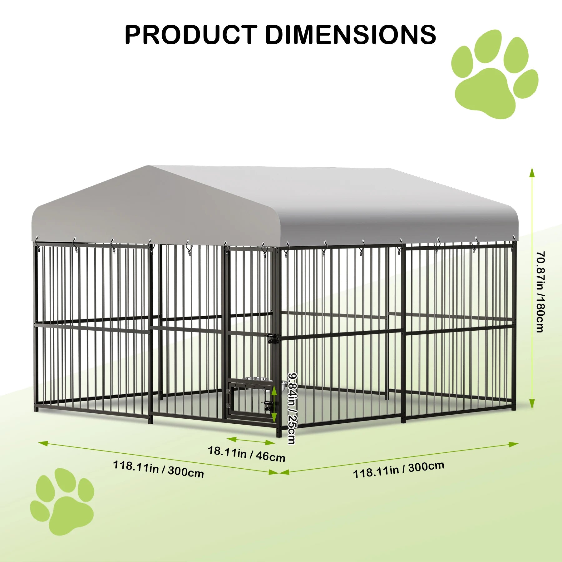 10X10X6FT  Outdoor Dog Kennel Water  Proof Cover