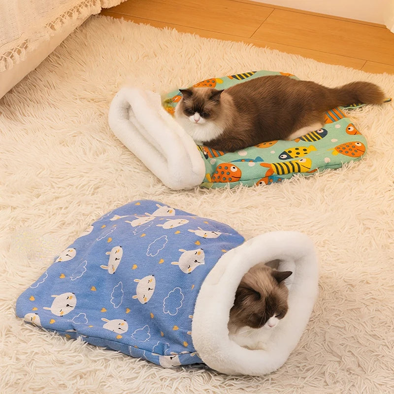 Cat Sleeping Bag Soft winter Fluffy Feel