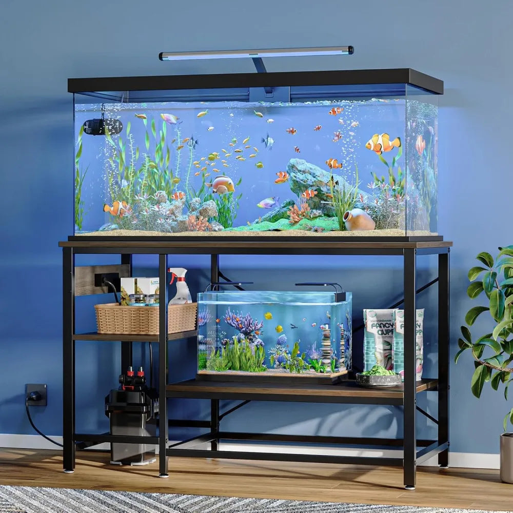 55 Gallon Fish Tank Stand with Charging Station