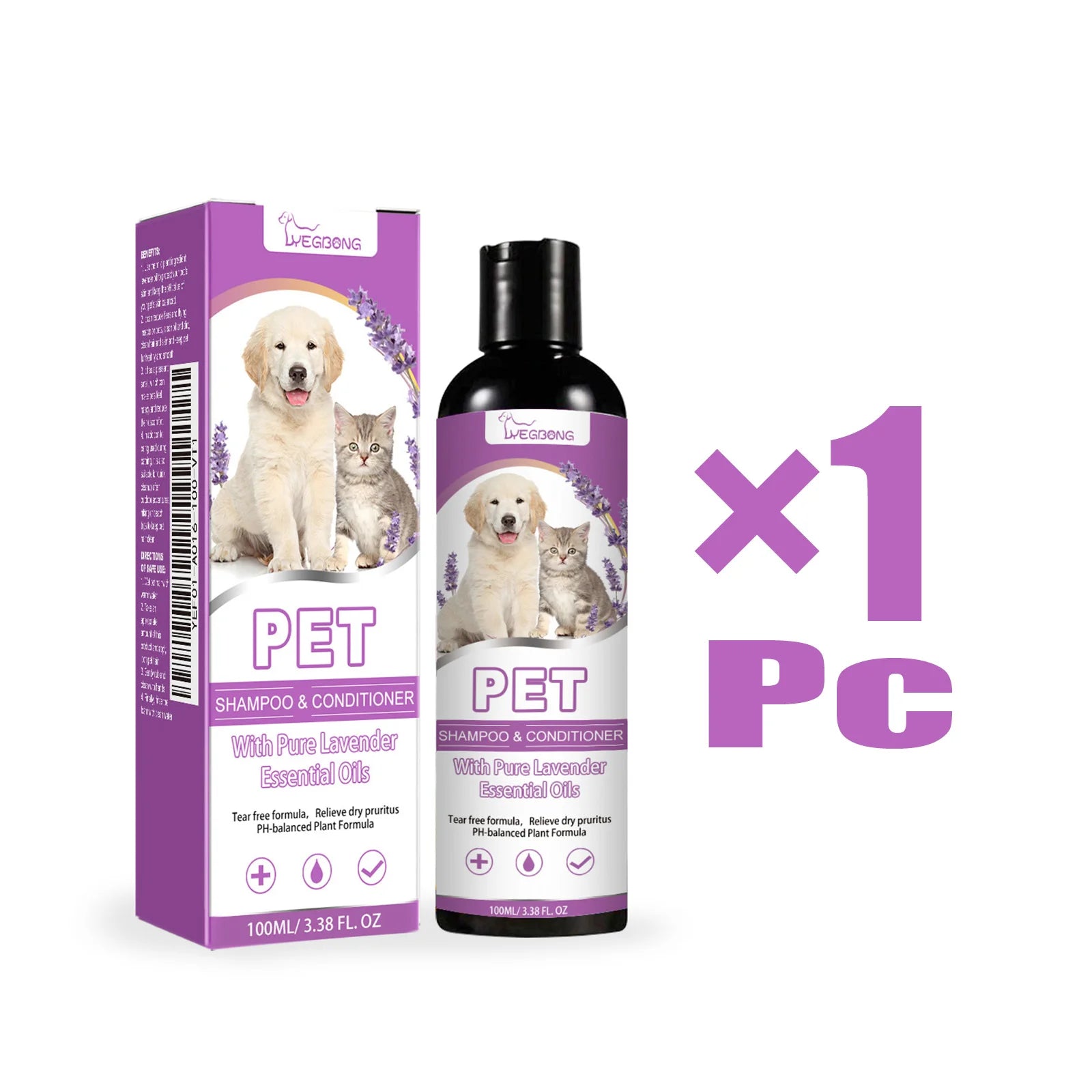 100ml Pets Shampoo Conditioner Protect Skin Flea Killer