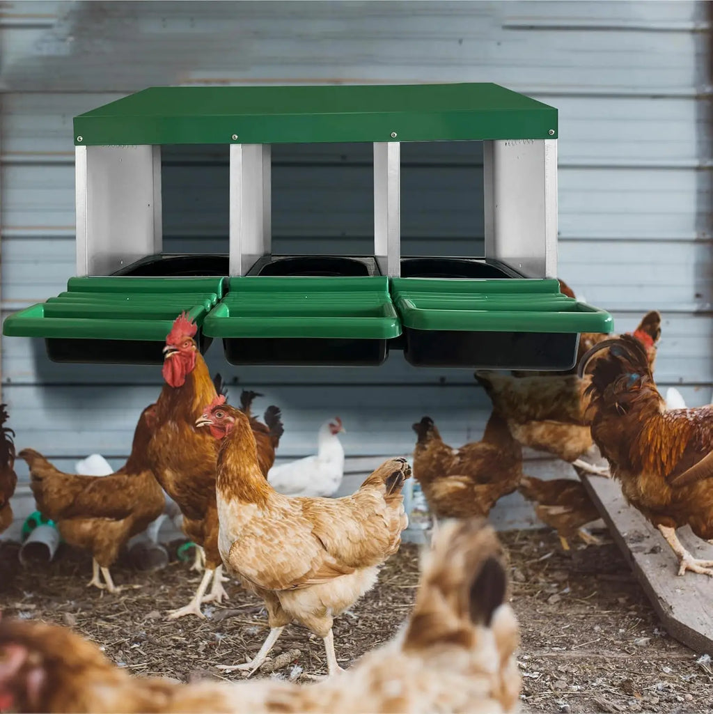 3 Compartment  Roll Out Nesting Box for Chicken Coop