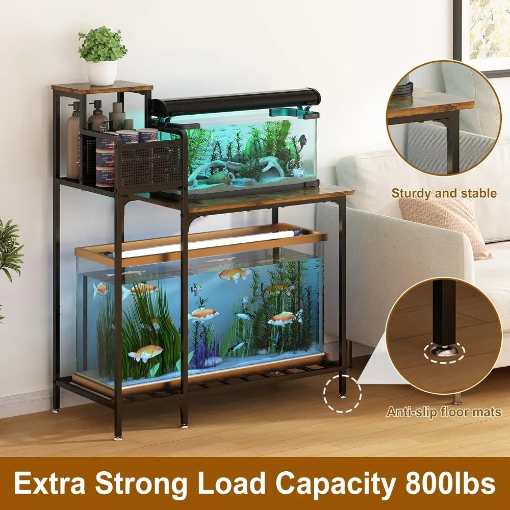 10-20 Gallon Aquarium Stands  33.1 L * 15 W Tabletop, 330LBS