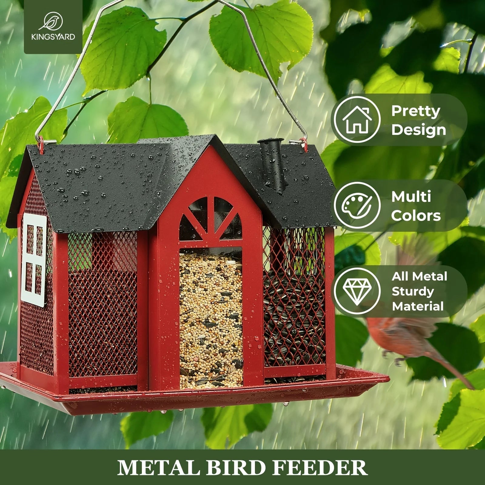 Durable, easy to hang  Perfect gift for bird lovers.
