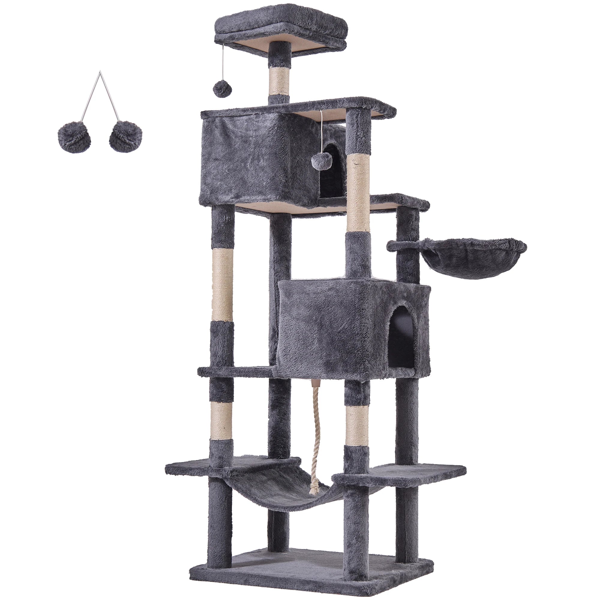 66 inch Cat Tree Tower Large Multi Level Cat