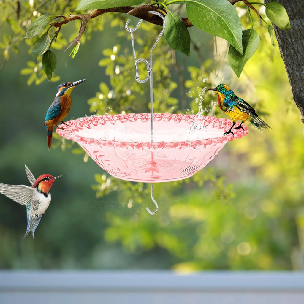 Hanging Bird Water Feeding Tray for Garden