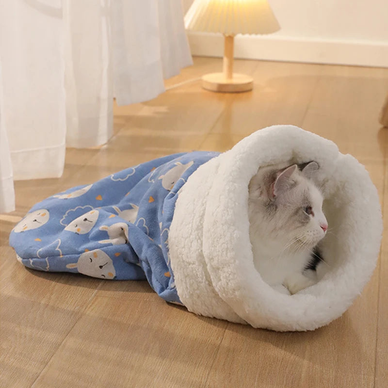Cat Sleeping Bag Soft winter Fluffy Feel