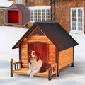 ,  Large Dog Shelter with Movable Insulation Liner