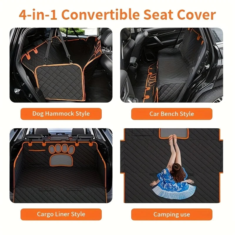 Durable Soft Pet Rear Seat Cover for Cars, Tr