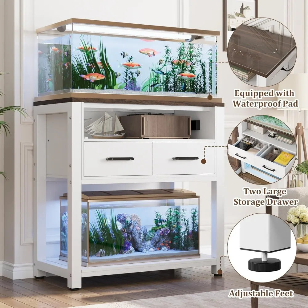 20-29 Gallon Aquarium Stand  Power Outlet 550LBS Capacity
