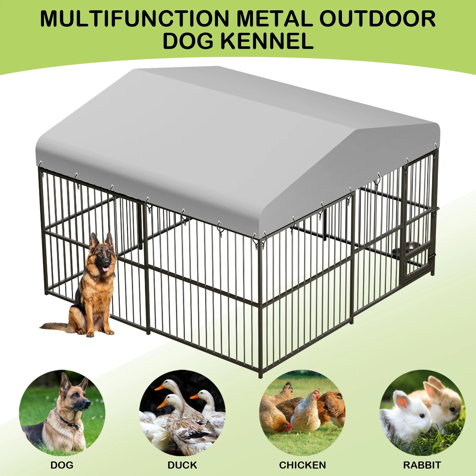 10X10X6FT  Outdoor Dog Kennel Water  Proof Cover