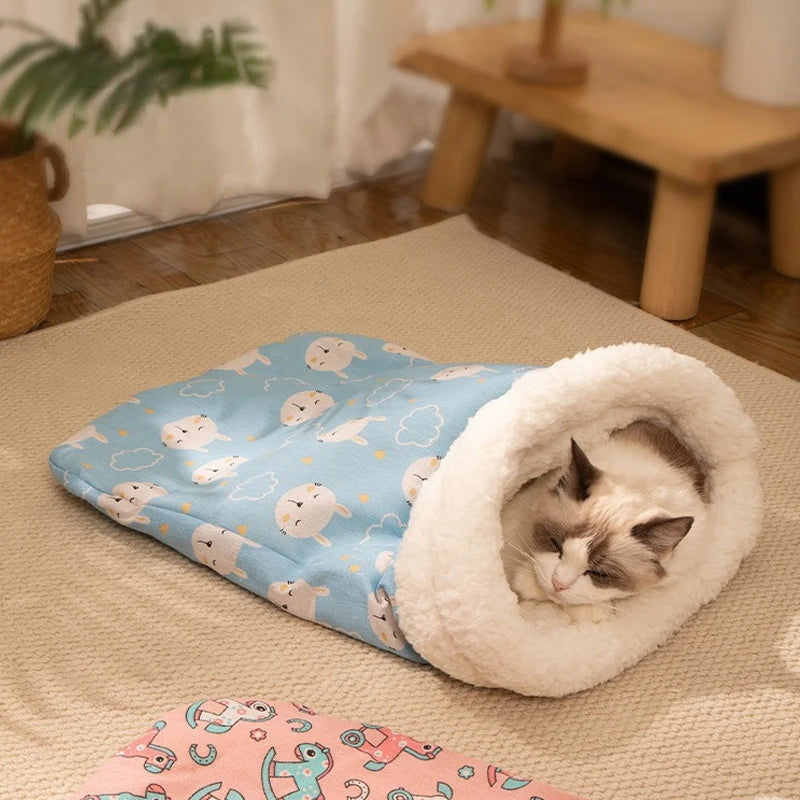 Cat Sleeping Bag Soft winter Fluffy Feel