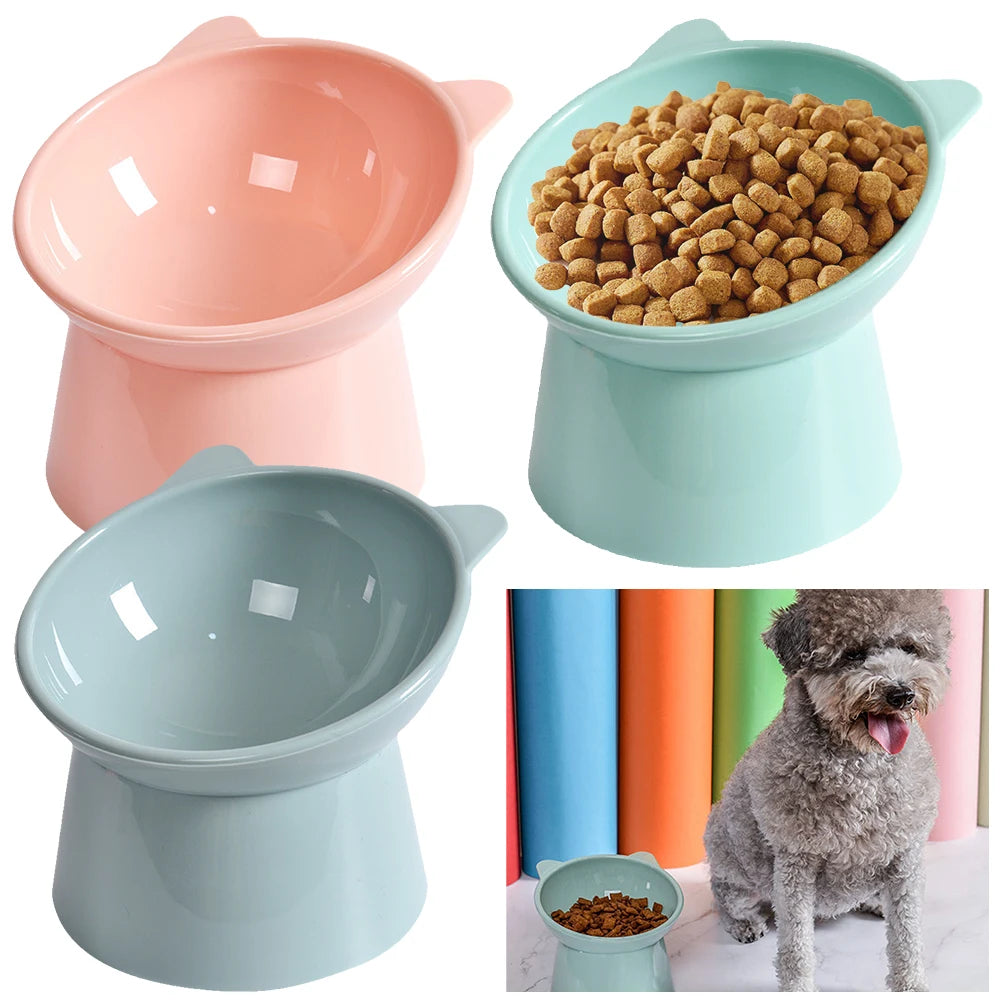 Tilted Cat Food Bowl  Tall Dog Bowl Non