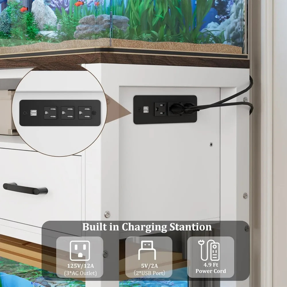 20-29 Gallon Aquarium Stand  Power Outlet 550LBS Capacity