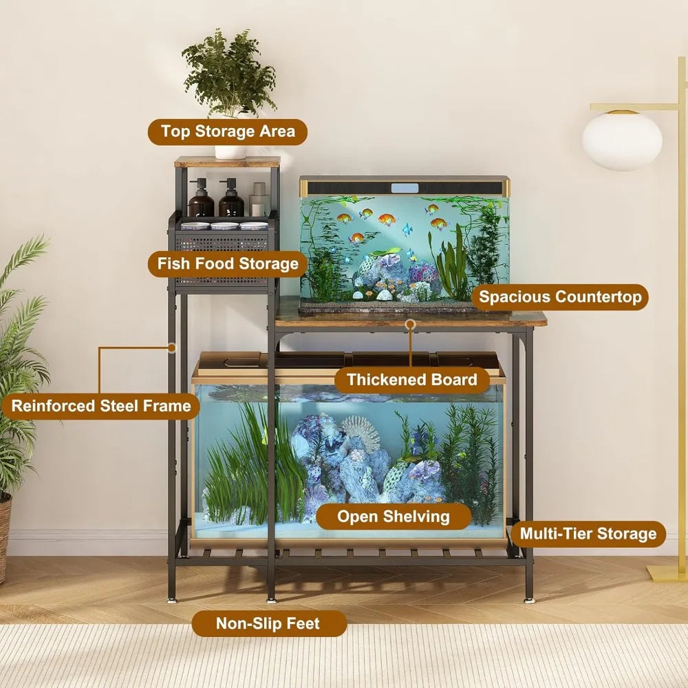 10-20 Gallon Aquarium Stands  33.1 L * 15 W Tabletop, 330LBS