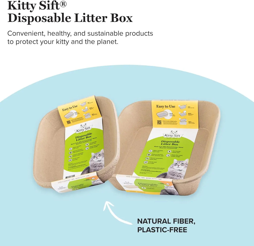 (6-Pack) Disposable Cat Litter Box