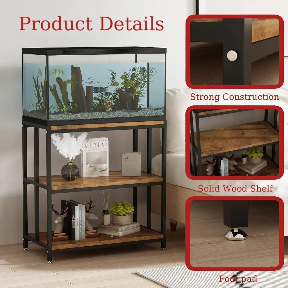 20 Gallon Metal Aquarium Stand with Shelves